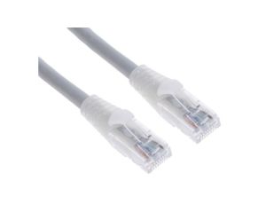 Kabel kategorii 6, Szary, Wtyk RJ45/męski RJ45dł.: 10m, mat. koszulki: PVC
