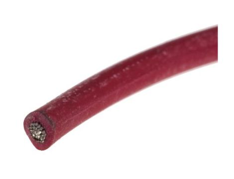 Przewód o podwyższonej odporności izolacja silikonowa Czerwony, 100m 1 mm 32/0,2 mm, 500 V, -60→ +180C., Ø