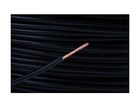 Przewód jednożyłowy linkowy, 2491X, 1 mm, 32/0,2 mm, 17 AWG, PVC, 500 V, Czarny, dł. 100m, RS PRO