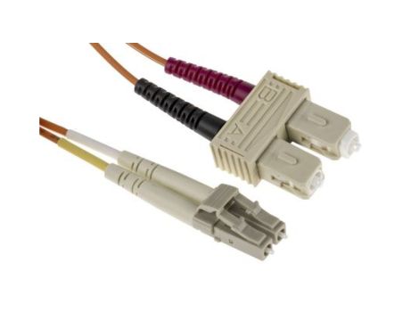 Kabel światłowodowy, średnica: 62.5/125m, OM1 Wielomodowy, Pomarańczowy, LC/SC