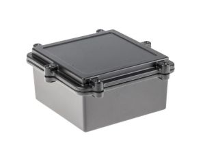 Obudowa ekranowana Czarny z kołnierzem IP67 Silikon, 162 x 162 x 80mm, RS PRO