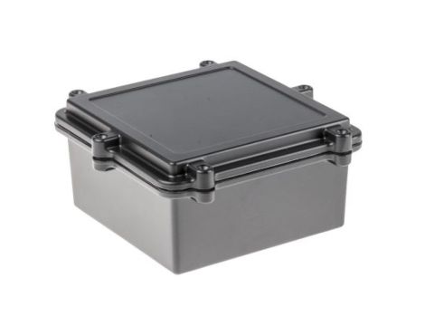 Obudowa ekranowana Czarny z kołnierzem IP67 Silikon, 162 x 162 x 80mm, RS PRO