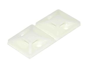 Mocowanie opaski kablowej samoprzylepne, 19.5mm x 19,5 mm, kolor: Naturalny, 100-szt., RS PRO