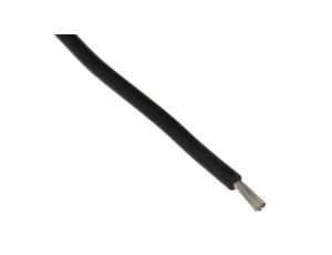 Przewód o podwyższonej odporności izolacja silikonowa Czarny, 100m 1 mm 32/0,2 mm, 500 V, -60→ +180C., Ø