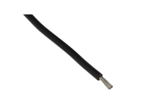 Przewód o podwyższonej odporności izolacja silikonowa Czarny, 100m 1 mm 32/0,2 mm, 500 V, -60→ +180C., Ø