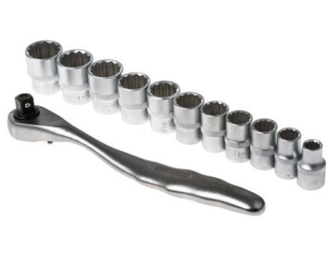 Zestaw nasadek 12 Piece 3/8 in Kwadratowy Drive RS PRO