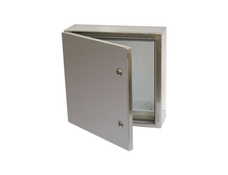 Szafka ścienna rozdzielcza, materiał: Stal nierdzewna typu 304, IP66, 400 x 400 x 150mm, RS PRO