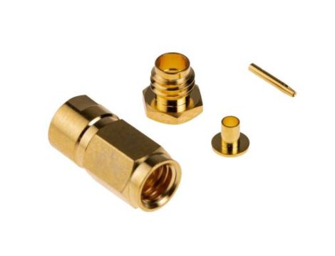 Złącze koncentryczne, 50, 10GHz, Męski, zaciskane, Montaż na kablu