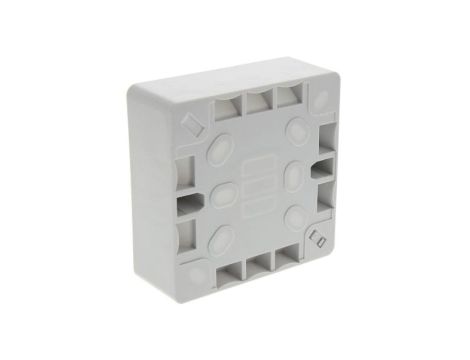 Puszka elektroinstalacyjna, l. ścieżek: 1, materiał: Formaldehyd mocznikowy, typ montażu: Powierzchniowy, 86.6 x 86.6 x