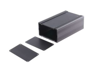 Obudowa radiatora wentylowana, aluminiowa, Czarny, 165 x 105 x 60.5mm, RS PRO