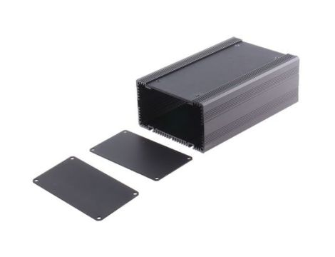 Obudowa radiatora wentylowana, aluminiowa, Czarny, 165 x 105 x 60.5mm, RS PRO