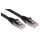 Kabel kategorii 6, Czarny, Wtyk RJ45/męski RJ45dł.: 1m, mat. koszulki: LSZH