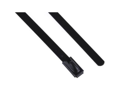 Opaska kablowa 200mm 4.6 mm Stal nierdzewna z powłoką poliestrową 100 sztuk RS PRO
