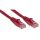 Kabel kategorii 6, Czerwony, Wtyk RJ45/męski RJ45dł.: 1m, mat. koszulki: PVC