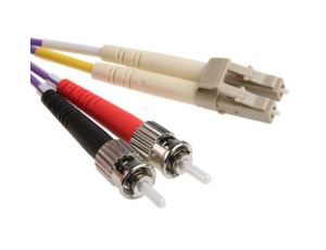 Kabel światłowodowy, średnica: 50/125m, OM3 Wielomodowy, Fioletowy, LC/ST