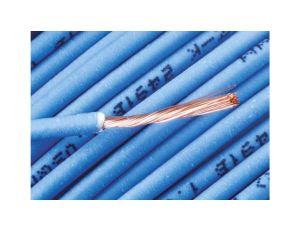 Przewód jednożyłowy linkowy, 2491B, 1 mm, 32/0,2 mm, 17 AWG, Bezhalogenowe, 500 V, Niebieski, dł. 100m, RS PRO