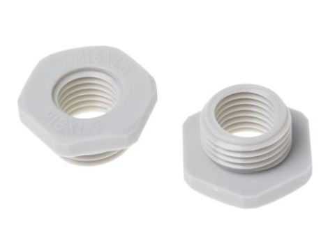 Adapter do dławnic kablowych, M16 → M12, materiał: Nylon 66, kolor: Szary, RS PRO