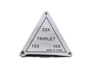 Szkło powiększające, typ: Lupa z trzema soczewkami, powiększenie: 10X, śr.: 18mm