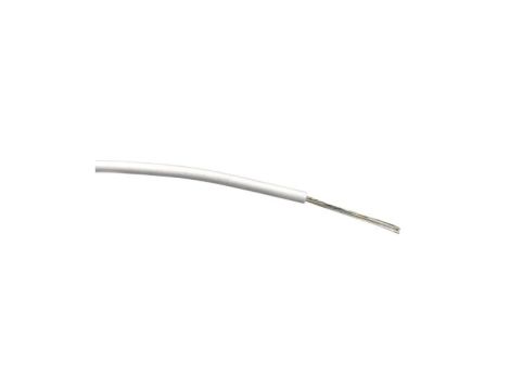 Przewód jednożyłowy linkowy, 0,5 mm, 16/0,2 mm, 20 AWG, PVC, 1 kV AC, Biały, dł. 100m, RS PRO