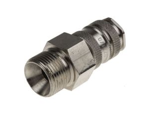 Szybkozłączka pneumatyczna, materiał Mosiądz, złącze G 3/4 męskie, RS PRO CEJN 410, Rectus 27, TST 410