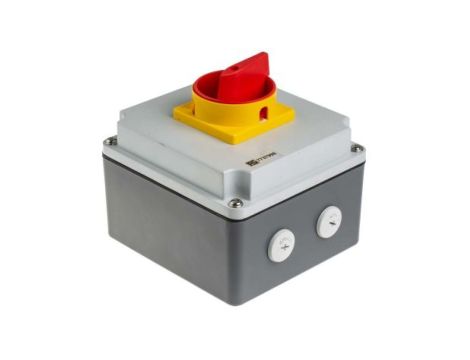 Przełącznik izolacyjny bez bezpiecznika 4-biegunowy 25 A 11 kW 3-fazowy IP65