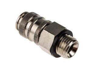 Szybkozłączka pneumatyczna, materiał Mosiądz, złącze G 1/4 męskie, RS PRO Camozzi, Legris, Rectus 21, Rectus 90