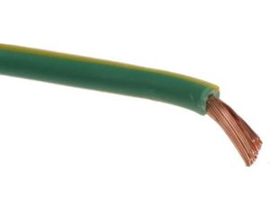Jednożyłowy kabel sterowniczy CSA 2,5 mm, Maks. +70C 1000 V Zielony/Żółty, RS PRO