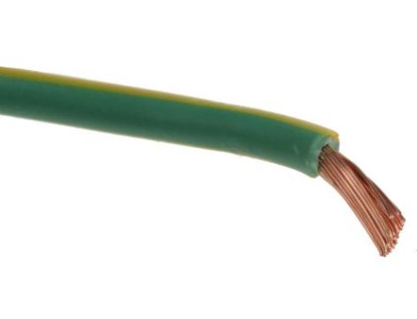 Jednożyłowy kabel sterowniczy CSA 2,5 mm, Maks. +70C 1000 V Zielony/Żółty, RS PRO
