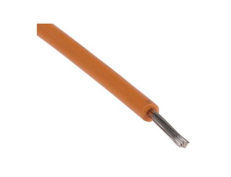 Przewód jednożyłowy linkowy, UL 3239, 0,33 mm, 17/0,16 mm, 22 AWG, XLPE, 6 kV DC, Pomarańczowy, dł. 100m, RS PRO
