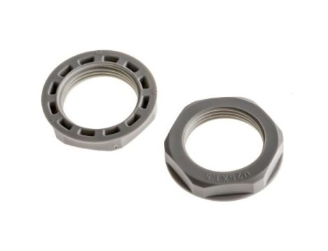Nakrętka do dławnic kablowych, M25, IP68, kolor: Szary, materiał: Nylon 66, RS PRO / 25 sztuk
