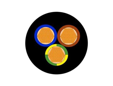 Sieciowy kabel zasilający 3 Core CPE Sheath Czarny 15.4mm od , 450 V, 750 V