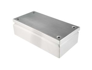 Puszka elektroinstalacyjna, 300 x 150 x 80mm, IP66, kolor Niemalowany, materiał Stal nierdzewna, 0-wejściowa, RS PRO