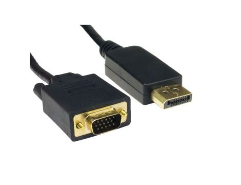 Kabel DisplayPort 5m Męskie DisplayPort to Męski adapter VGA Czarny