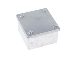 Puszka zaciskowa, Stal Galwanizowany 8 Knockouts 75mm x 75 mm x 50mm 20/25mm Knockout Size RS PRO