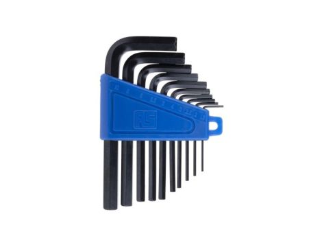 Zestaw kluczy imbusowych Jednostki metryczne, 10 szt. 1.5mm Sześciokątne, typu L, materiał: Stal chromowo-wanadowa, RS