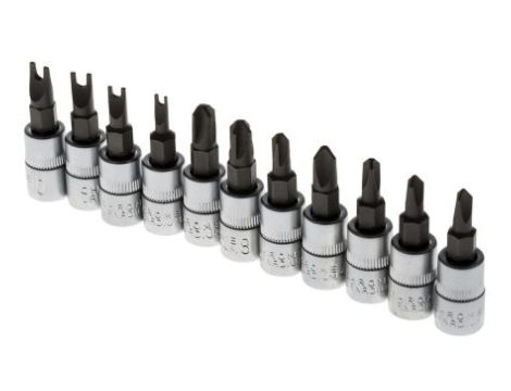 Zestaw nasadek 11 Piece 1/4 in Kwadratowy Drive RS PRO