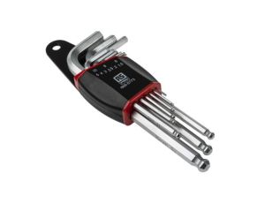 Zestaw kluczy imbusowych, 1,5 2 2,5 3 4 5 6 8 10 mm Jednostki metryczne, 9 szt. 1.5mm Końcówka kulkowa, typu L,