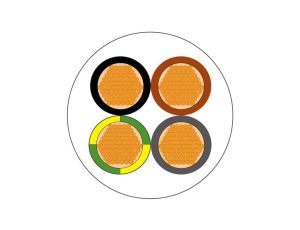 Sieciowy kabel zasilający 4 Core Polichlorek winylu PVC Sheath Biały 8.87mm od , 300 V, 500 V