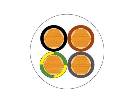 Sieciowy kabel zasilający 4 Core Polichlorek winylu PVC Sheath Biały 8.87mm od , 300 V, 500 V