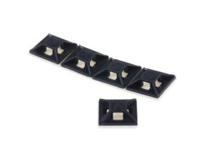 Mocowanie opaski kablowej samoprzylepne, 12.5mm x 12,5 mm, kolor: Czarny, 50-szt., RS PRO
