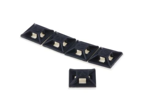 Mocowanie opaski kablowej samoprzylepne, 12.5mm x 12,5 mm, kolor: Czarny, 50-szt., RS PRO