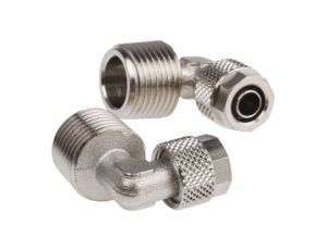 Złącze kątowe gwint R 3/8 męskie, Wciskane 8 mm RS PRO