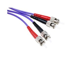 Kabel światłowodowy, średnica: 50/125m, OM3 Wielomodowy, Fioletowy, ST / ST