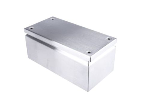 Puszka elektroinstalacyjna, 300 x 150 x 120mm, IP66, kolor Niemalowany, materiał Stal nierdzewna, 0-wejściowa, RS PRO