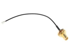 Kabel koncentryczny, RF, Czarny Żeńskie RP-SMA Żeńskie U.FL 100mm, RS PRO Z zakończeniem