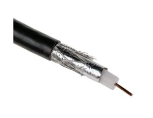 Kabel koncentryczny, 100m, RG6, Polichlorek winylu PVC, Czarny Bez zakończenia Bez zakończenia 100m, RS PRO Bez