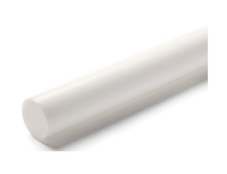 Pręt z fluorowego tworzywa sztucznego PTFE, Ø 40mm x 1m, kolor: Nieprzezroczyste