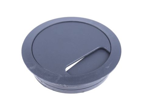 Przepust do montażu w biurku, śr. otworu: 80mm, Szary