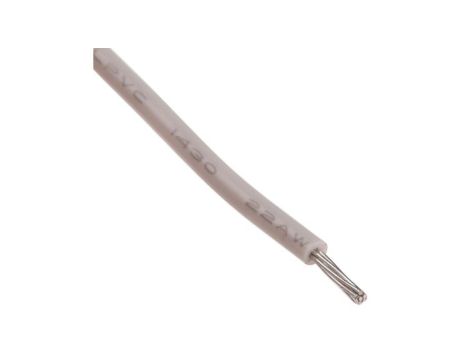 Przewód jednożyłowy linkowy, Przewód instalacyjny 1430, 0,33 mm, 7/0,25 mm, 22 AWG, PVC, 300 V, Biały, dł. 100m, RS PRO