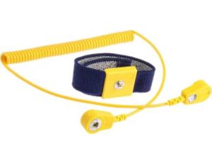 Opaska antystatyczna na nadgarstek z przewodem, 4mm Tak, dł. przewodu 1m, RS PRO Pojedynczy przewód